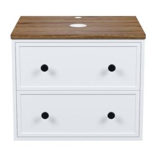 Тумба подвесная IDDIS Torr TOR60WMi95K со столешницей 60см орех макадамия/белый матовый